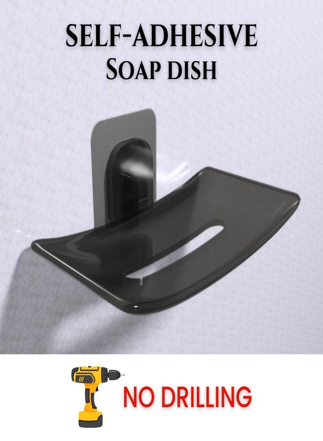 LINEAR Wall-Mounted Soap Dish | Plastic Soap Holder for Bathroom | Soap Case for Kitchen | Soap Holder for Shower Bathroom, Soap Stand for Bathroom Wall, Bathroom Accessories (2) - Image 2